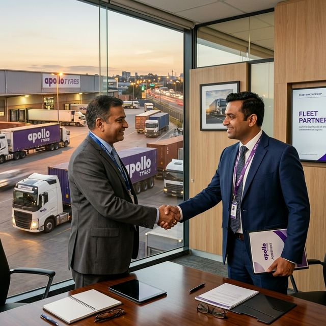 Professional business meeting between fleet manager and Capital Tyres retreading specialist in Pune Maharashtra