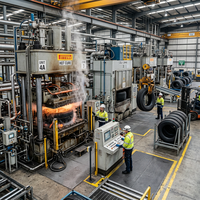 Autoclave vulcanization curing chamber for hot mould cure tyre retreading in Pune