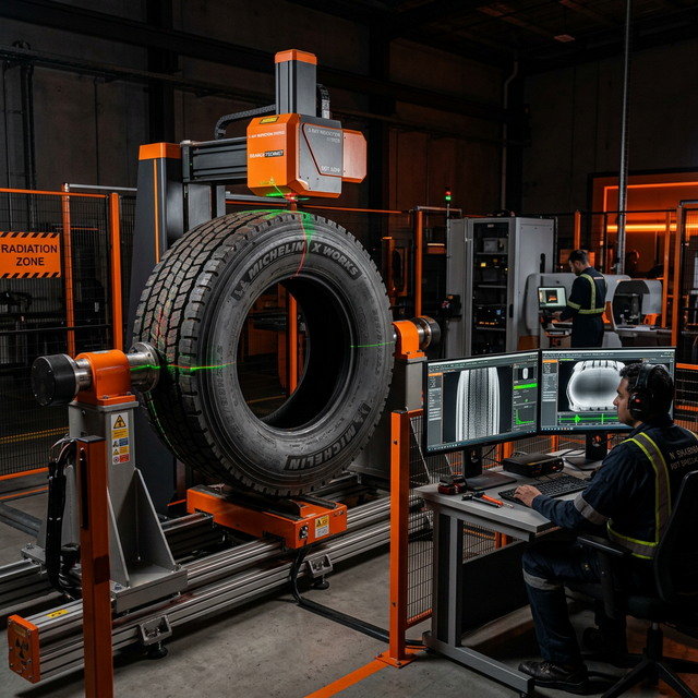 Shearography non-destructive casing inspection for commercial truck tyres at Capital Tyres Pune