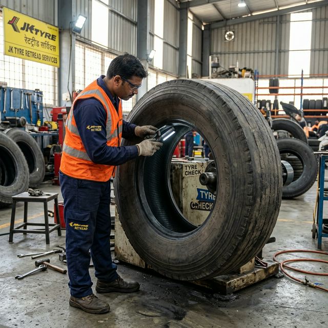 Precision shearography casing inspection for commercial truck tyre retreading at Capital Tyres Pune