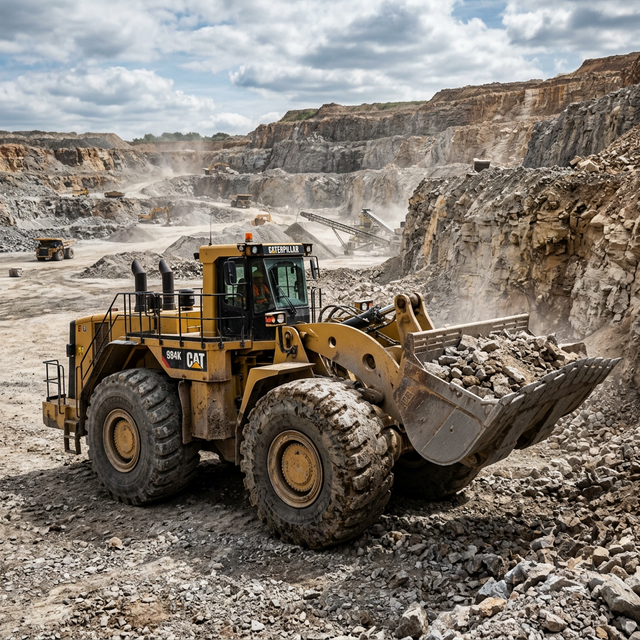 OTR earthmover JCB crane tyre retreading for construction and quarry operations in Raigad and Pune